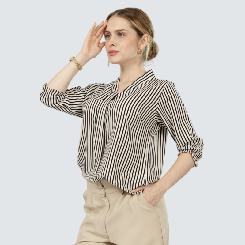 Blusa | Mila | Negro Rayas - Image 2
